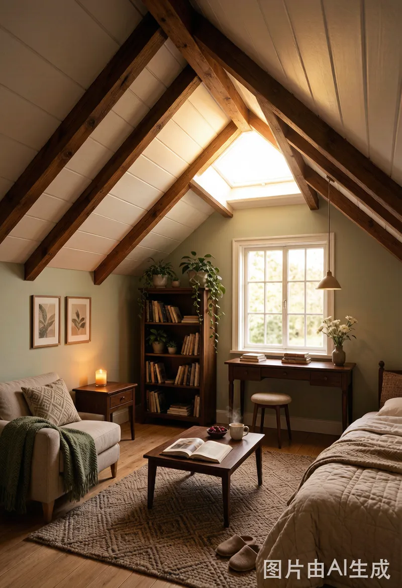 阁楼卧室 / Cozy Attic Bedroom