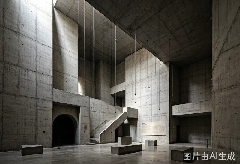 混凝土博物馆 / Brutalist Museum Interior