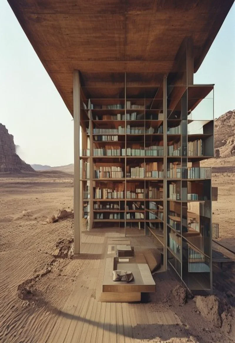 安藤忠雄沙漠钢构图书馆 / Tadao Ando Desert Steel Library