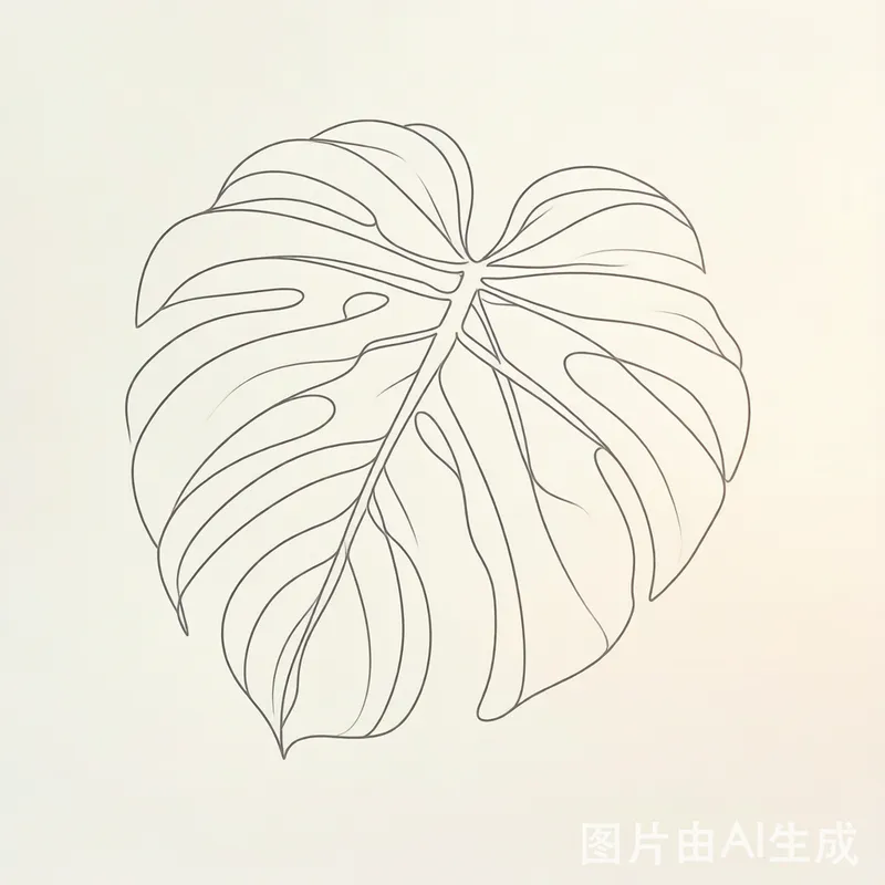 极简植物线描 / Botanical Line Art